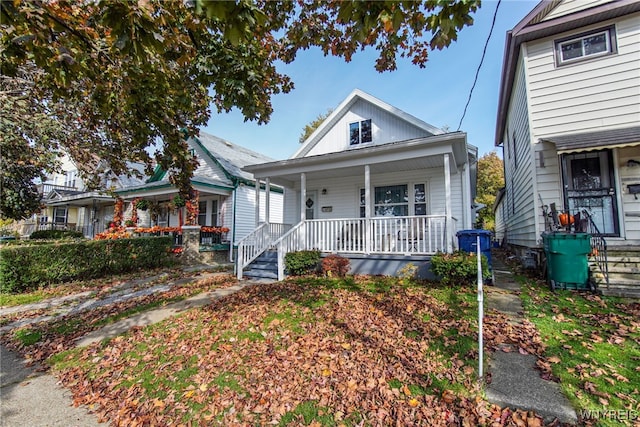 view of front of house with covered porch