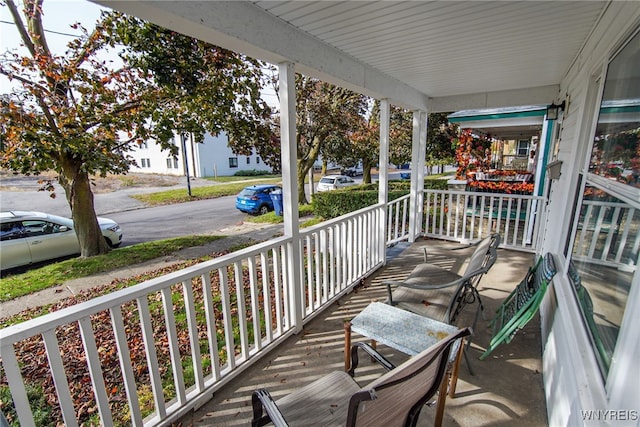 exterior space featuring covered porch