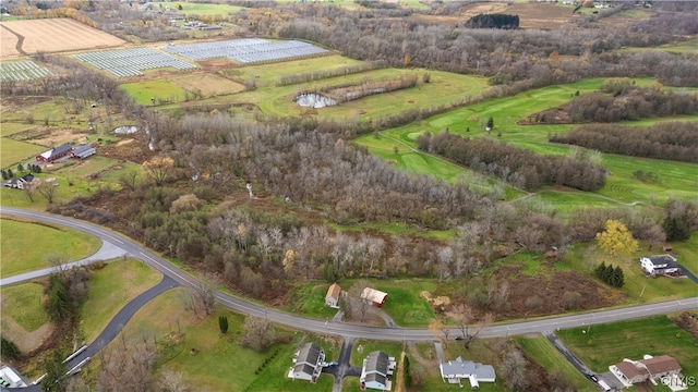 aerial view featuring a rural view