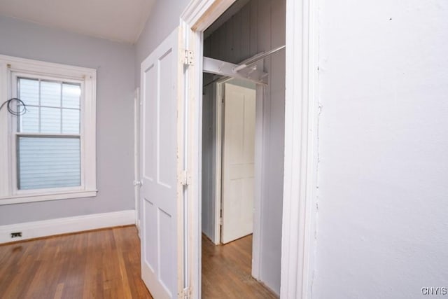 hall featuring hardwood / wood-style floors