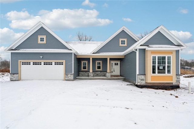 craftsman-style home with a garage