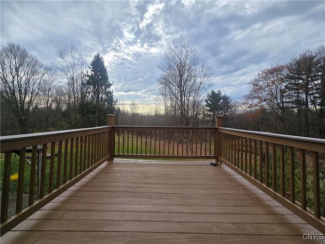 view of wooden terrace