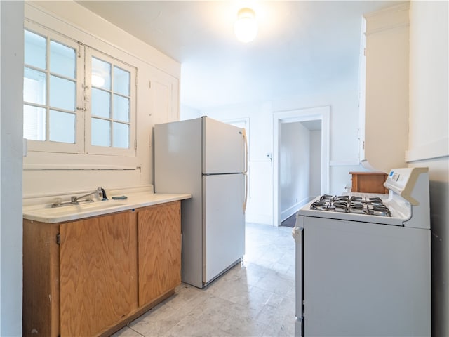 kitchen featuring white appliances