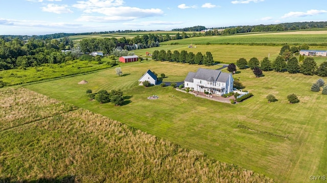 drone / aerial view with a rural view