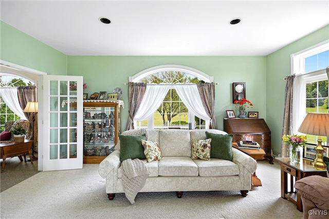 view of carpeted living room