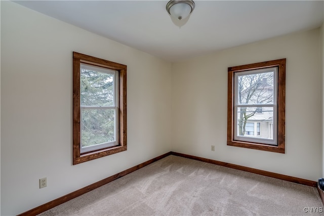 view of carpeted empty room