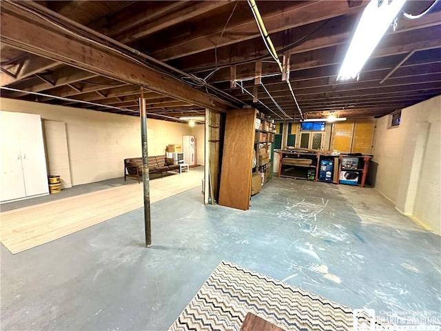 view of basement