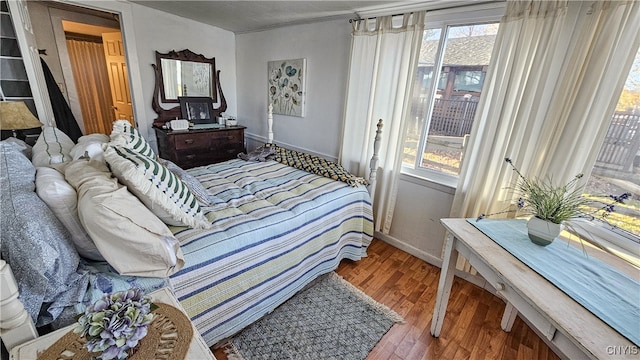 bedroom featuring hardwood / wood-style floors