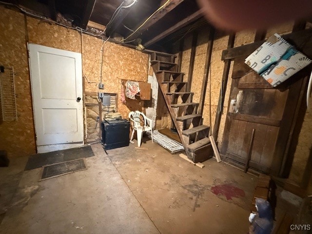 view of basement