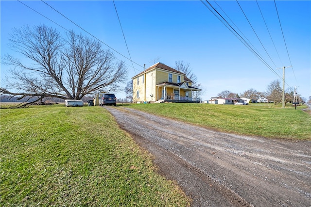 exterior space with a lawn