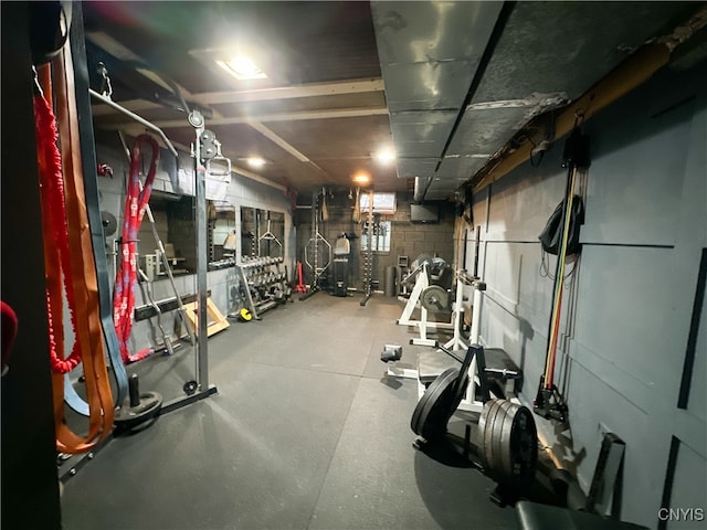 view of workout area