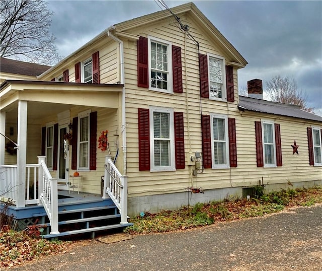 exterior space featuring a porch