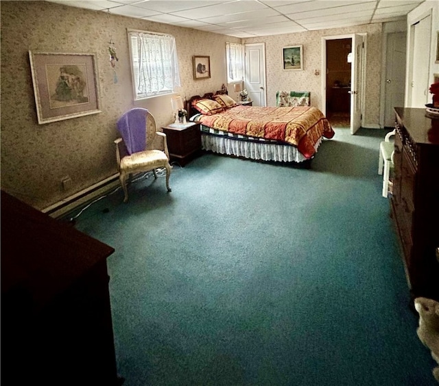 bedroom with carpet floors