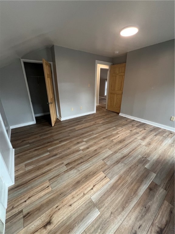 empty room featuring hardwood / wood-style floors