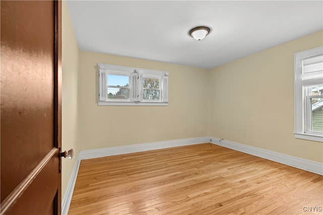 empty room featuring light hardwood / wood-style floors