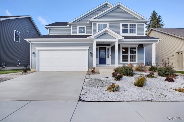 view of front of home with covered porch