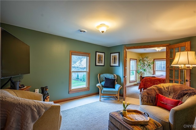 view of carpeted living room