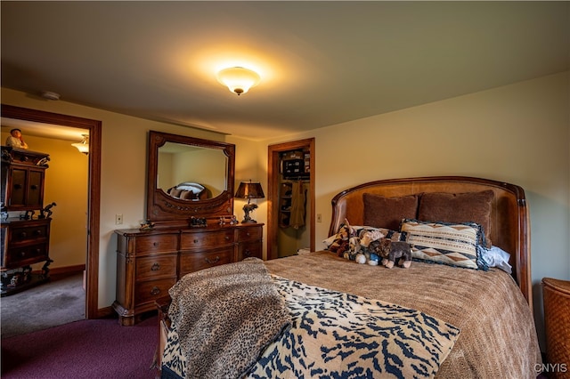 view of carpeted bedroom