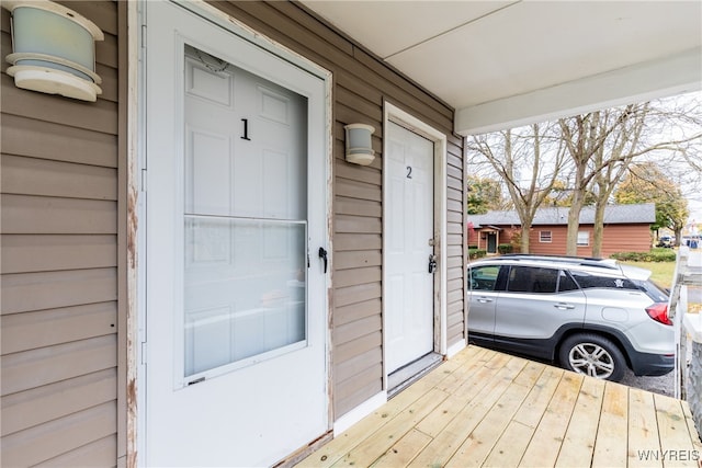 view of doorway to property