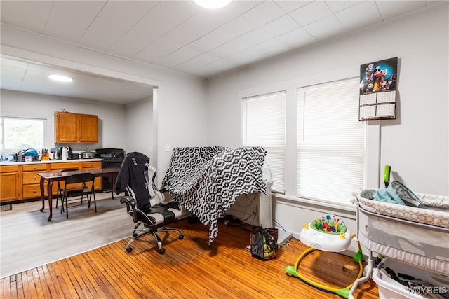 office featuring light hardwood / wood-style floors