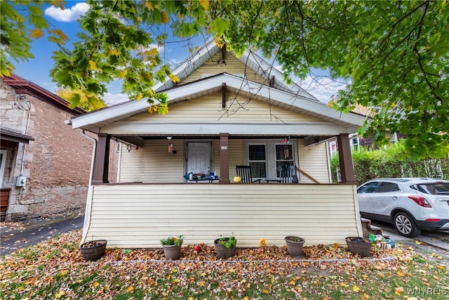 bungalow-style home featuring a porch