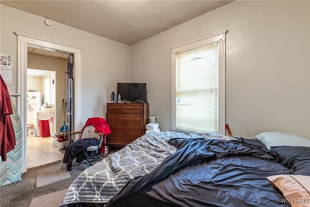 view of carpeted bedroom