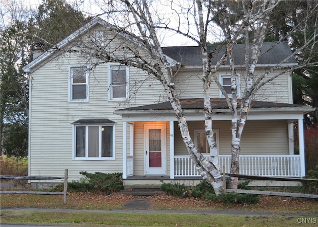 view of front of home featuring a porch