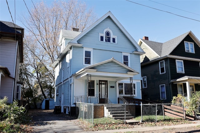 view of front property with a porch