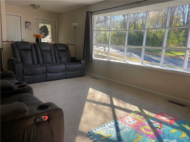 view of carpeted living room