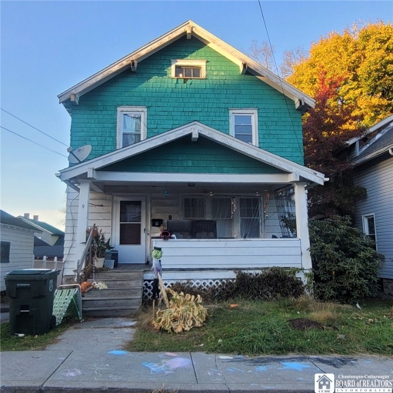 bungalow-style house with a porch