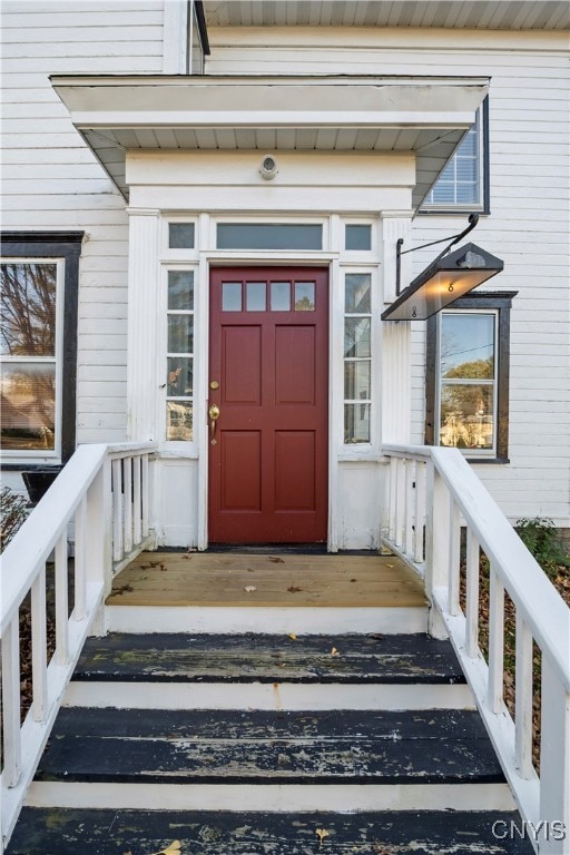 view of doorway to property