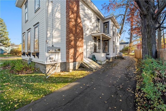 view of home's exterior featuring central AC