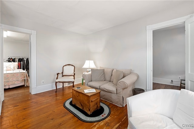 living room featuring hardwood / wood-style floors