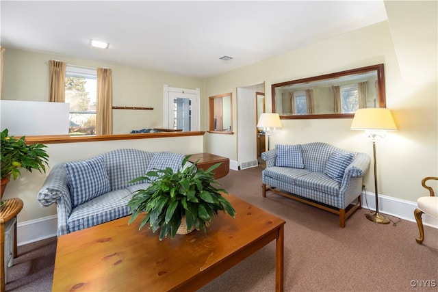 view of carpeted living room