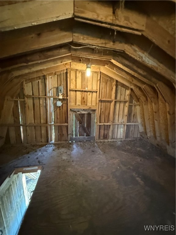 view of attic