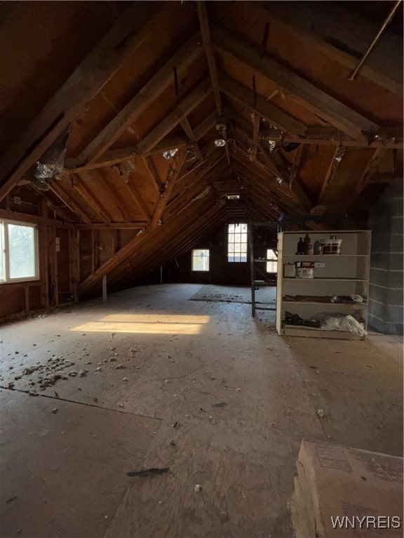 view of attic