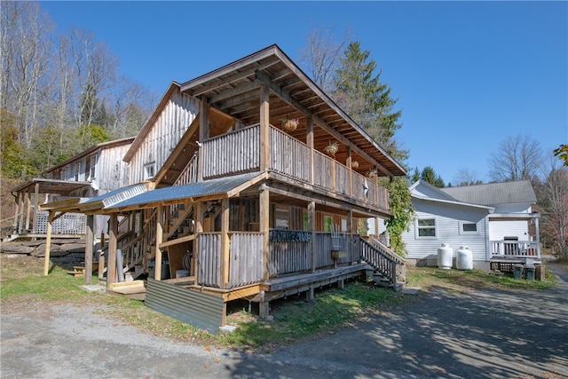 exterior space with a wooden deck