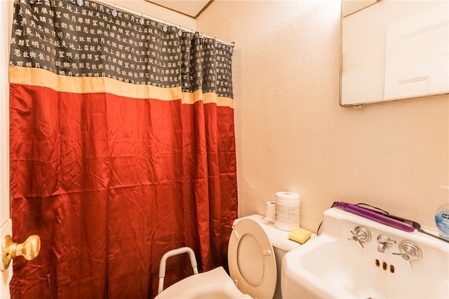 bathroom with sink and toilet