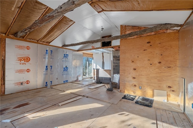 interior space with vaulted ceiling