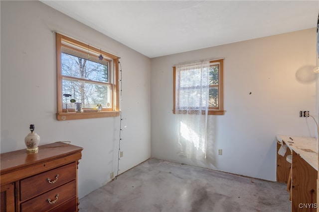 interior space with a wealth of natural light and light carpet