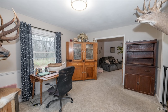 view of carpeted office