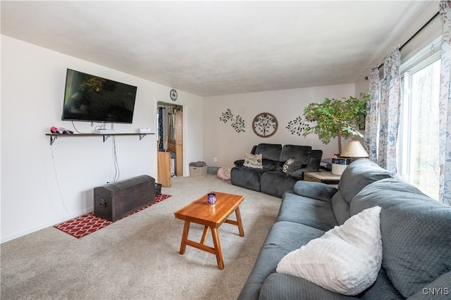 view of carpeted living room