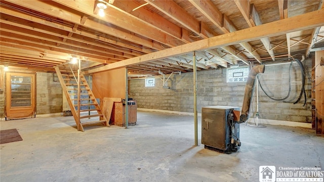 view of basement