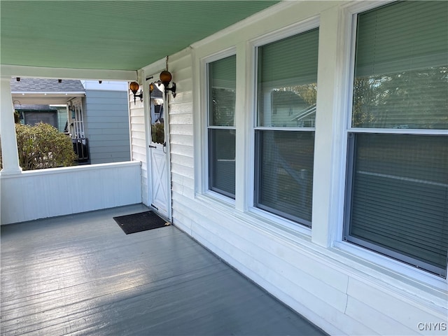 exterior space with a porch