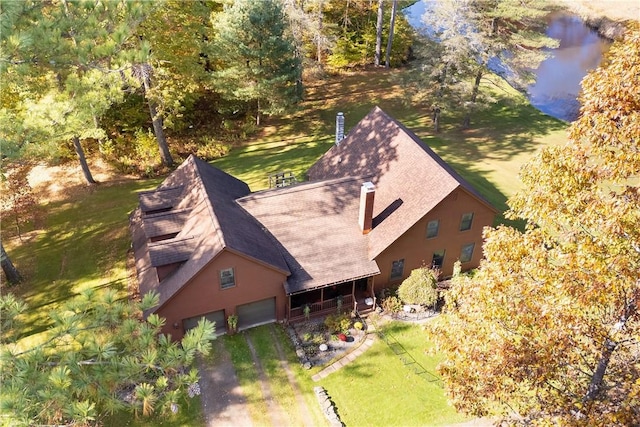 171 Oak Tree Ln, Bainbridge, NY 13733 - bird's eye view with a water view