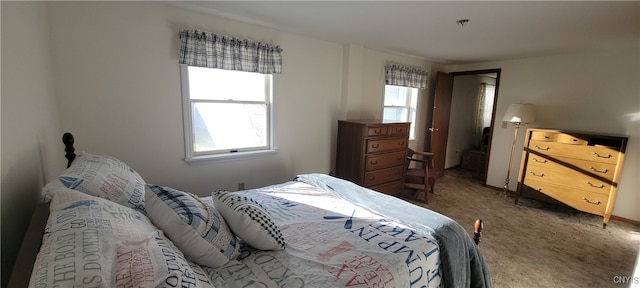 view of carpeted bedroom