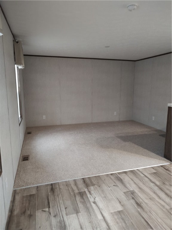 empty room featuring light hardwood / wood-style flooring