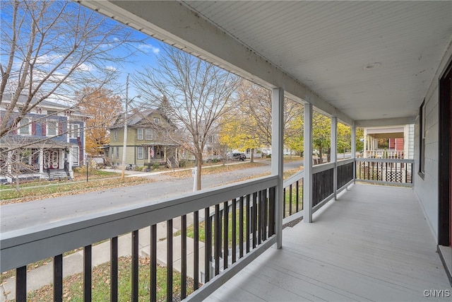 deck featuring a porch