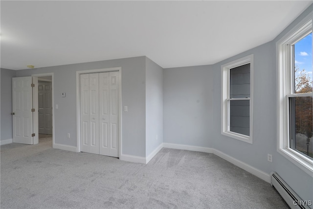 interior space featuring a baseboard radiator