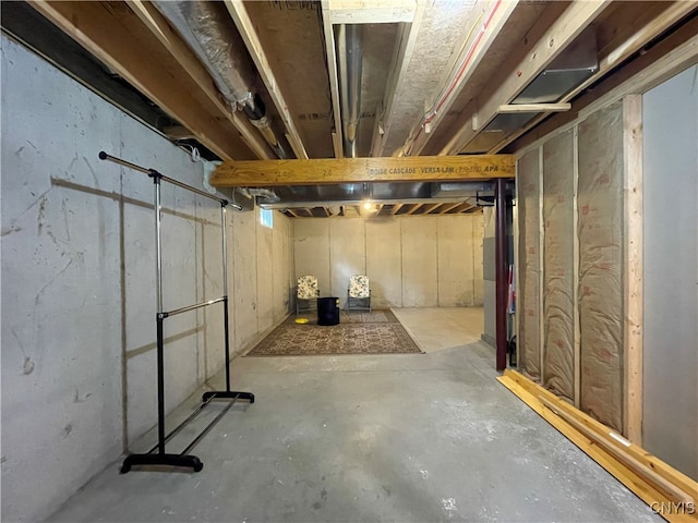 view of basement